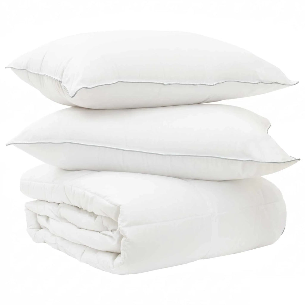 Set di Piumoni Bianco 240 x 220 cm Poliestere, Bamboo 3432753