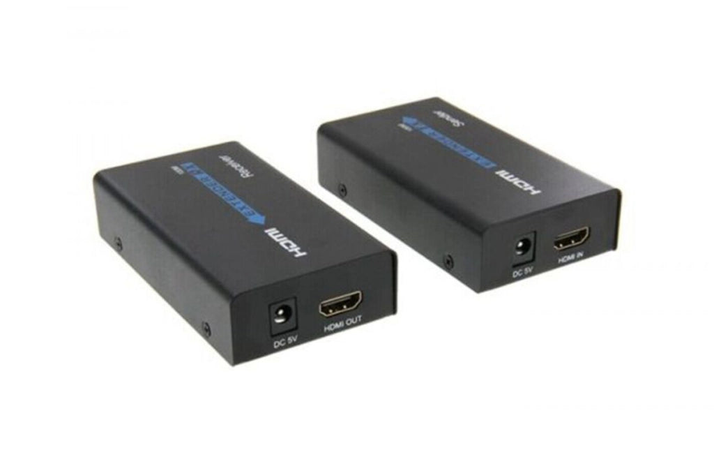 Extender HDMI Ethernet Alimentato 40-60m Prolunga via LAN Cat5e/6 1080P
