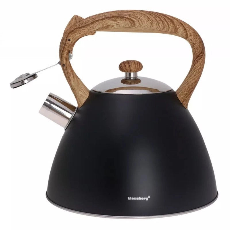 Klausberg KB-7262 Bollitore in acciaio inox con fischio da 3 litri per tutti i fornelli