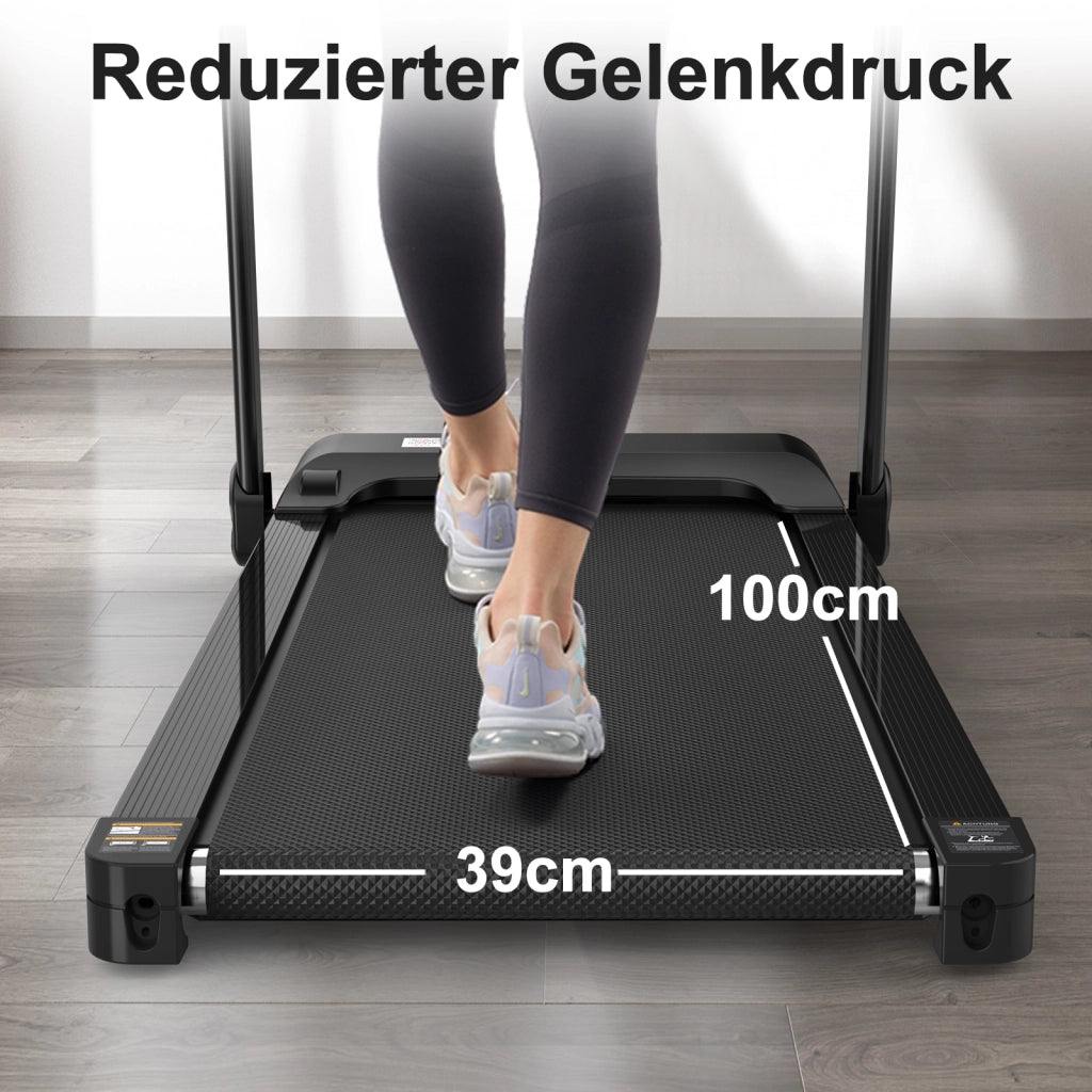 Tapis Roulant Elettrico Compatto per Casa e Ufficio, fino a 12 km/h, con Display LED, Supporto per App e Tablet