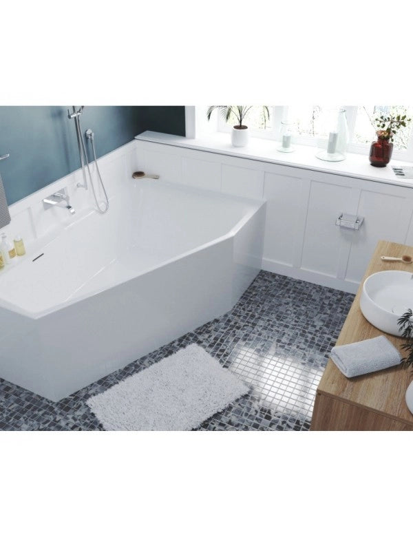 Vasca da bagno angolare sinistra in acrilico RIHO RETHINK SPACE S 160x75 cm