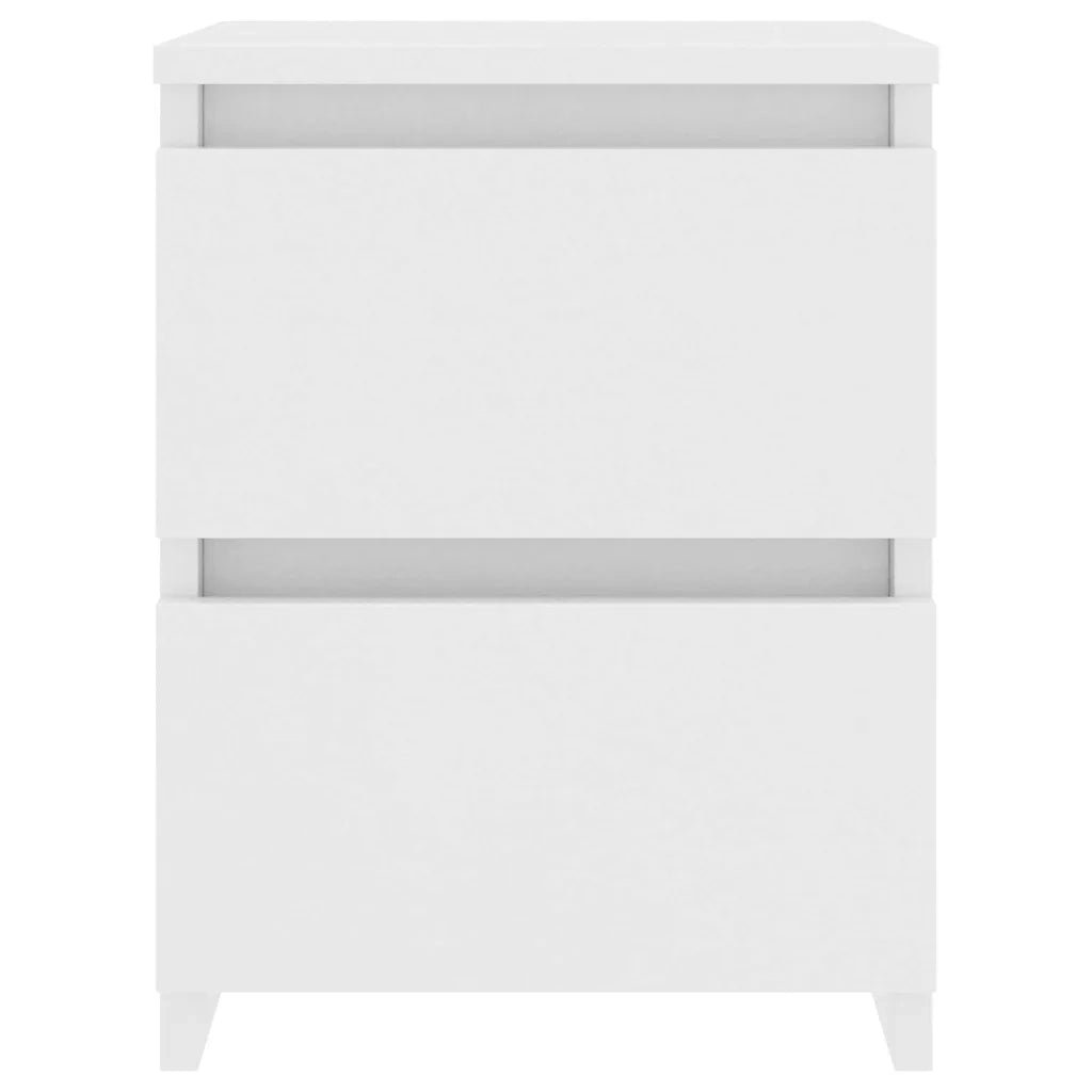 Comodini 2 pz Bianco 30x30x40 cm in Legno Ingegnerizzato 800514