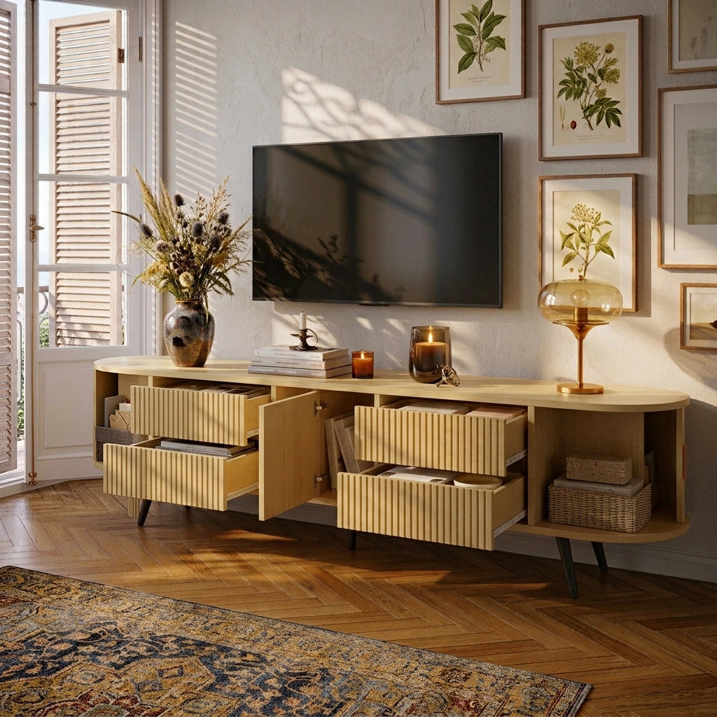 Mobile porta TV ovale 180 cm