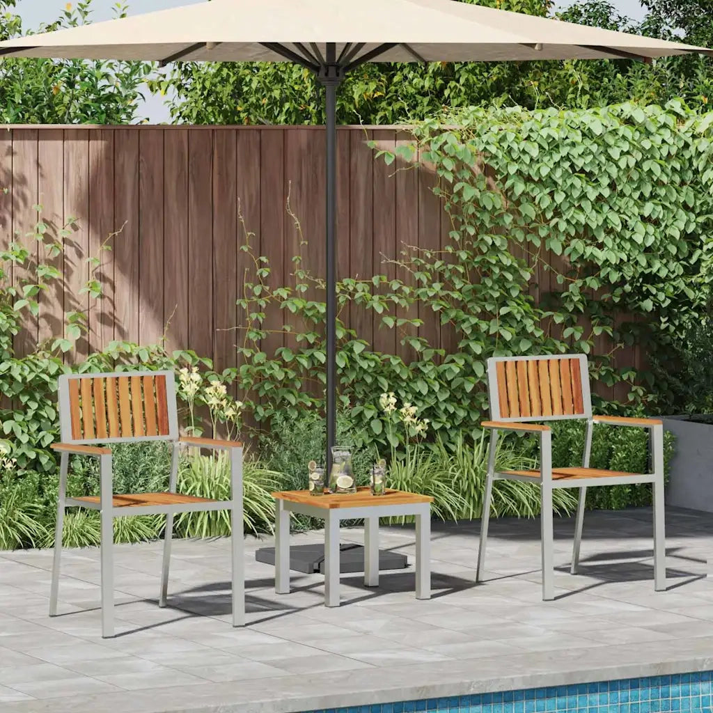 Set da Pranzo per Giardino 3 pcs Legno di Acacia Massello 3334841