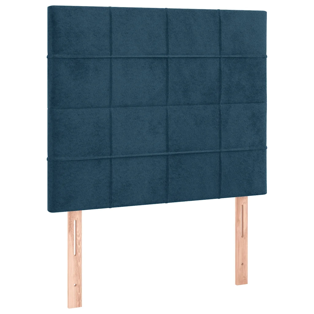 Testiera a LED Blu Scuro 90x5x118/128 cm in Velluto 3122464