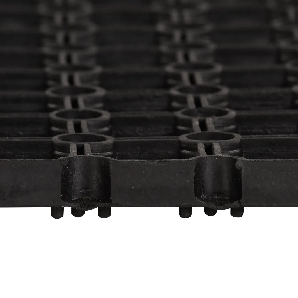 Tappetino antiscivolo in gomma 100 x 150 cm per uso interno/esterno in garage e officine nero 02_0046302