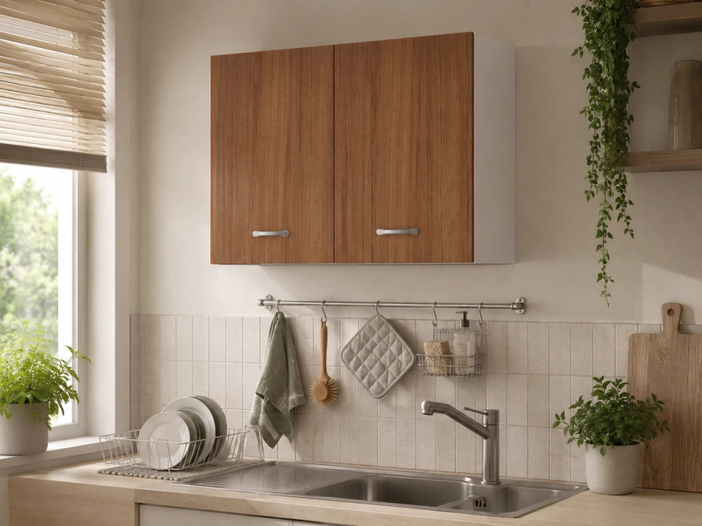 Pensile Cucina Pratika DH Mobile Sospeso Teak 80x33x60 cm