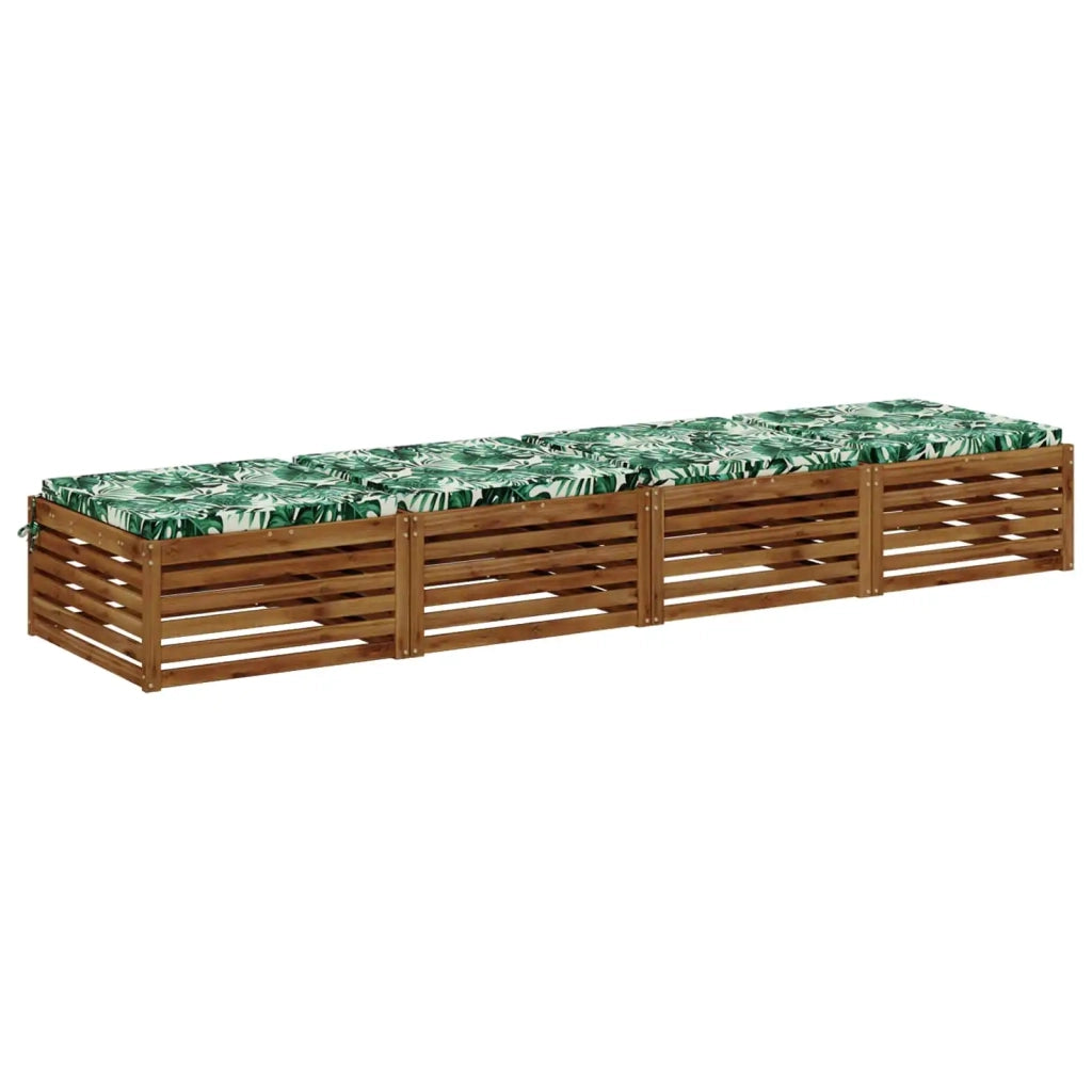 Cuscini per Seduta SOEST 4 pz 100% Poliestere Motivo a Foglie 944690