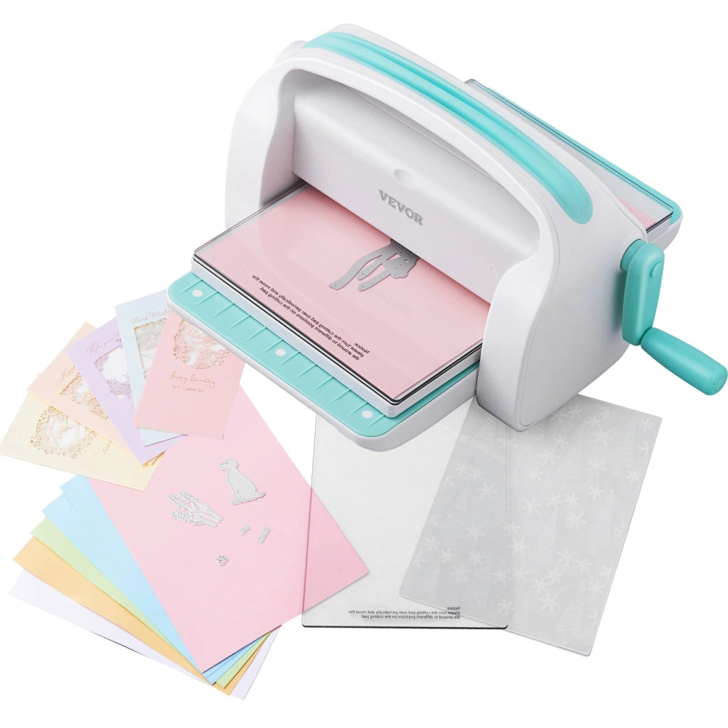 Macchina Fustellatrice Manuale in Acciaio Pieghevole per Goffratura e Scrapbooking Fai da Te Apertura 22,6 cm 31x38x21 cm
