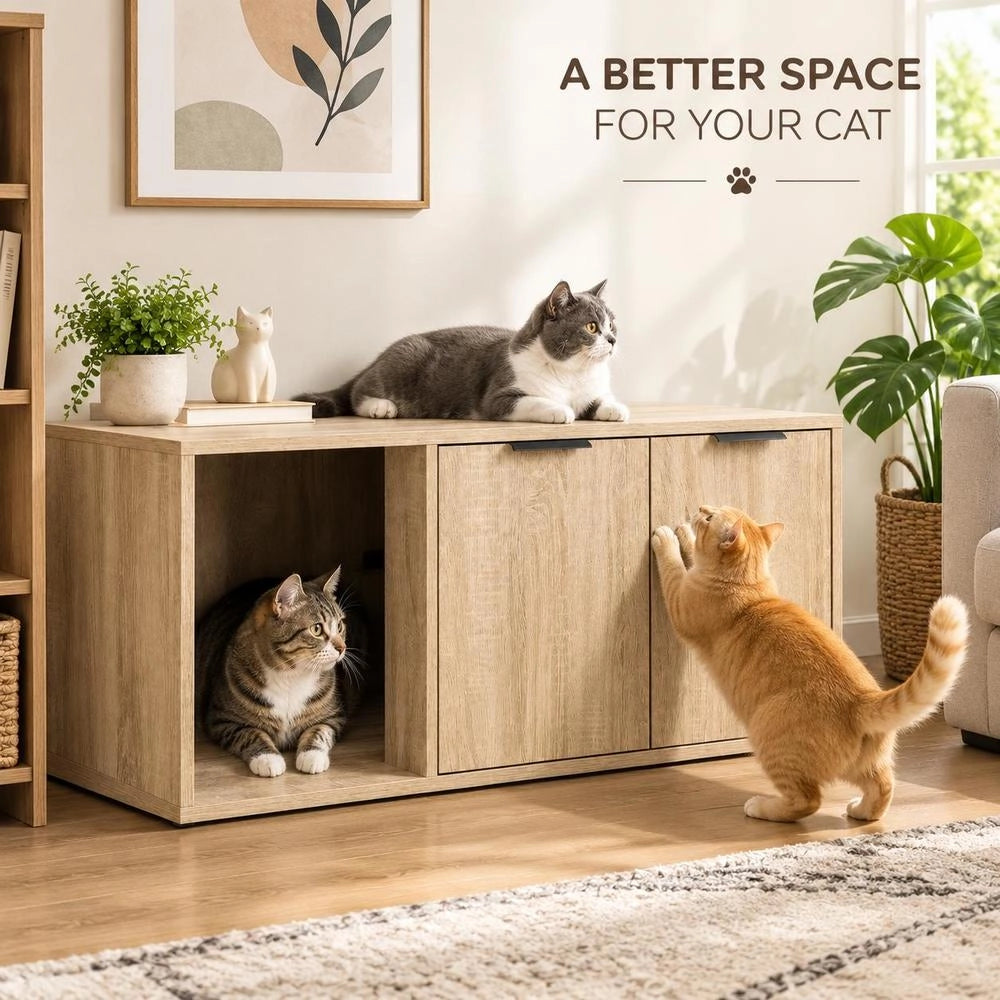 Mobile Per Gatti Rovere Sonoma 100 X 49 X 45 Cm