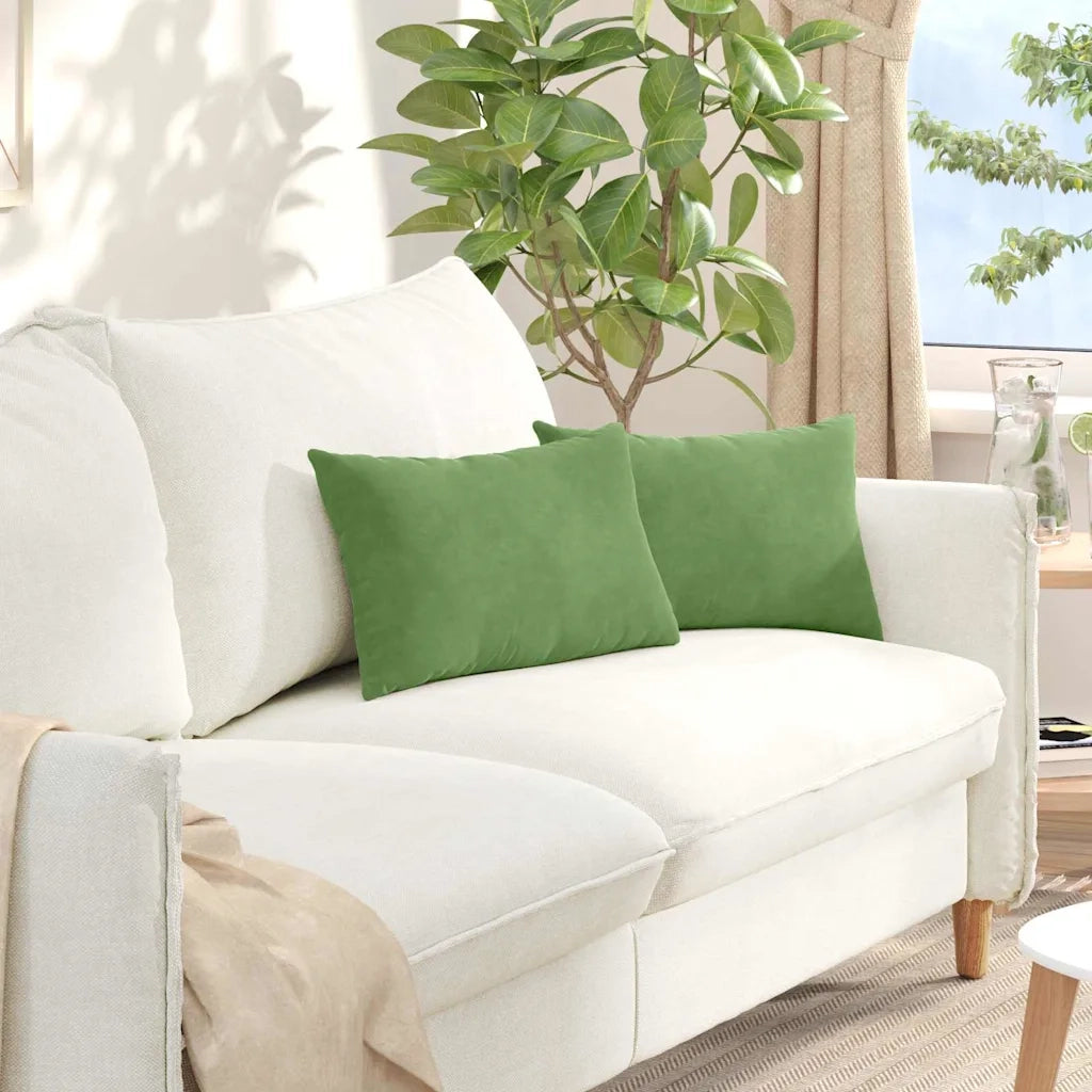 Cuscini da Divano 2 pcs Verde chiaro 50 x 30 cm 42013630