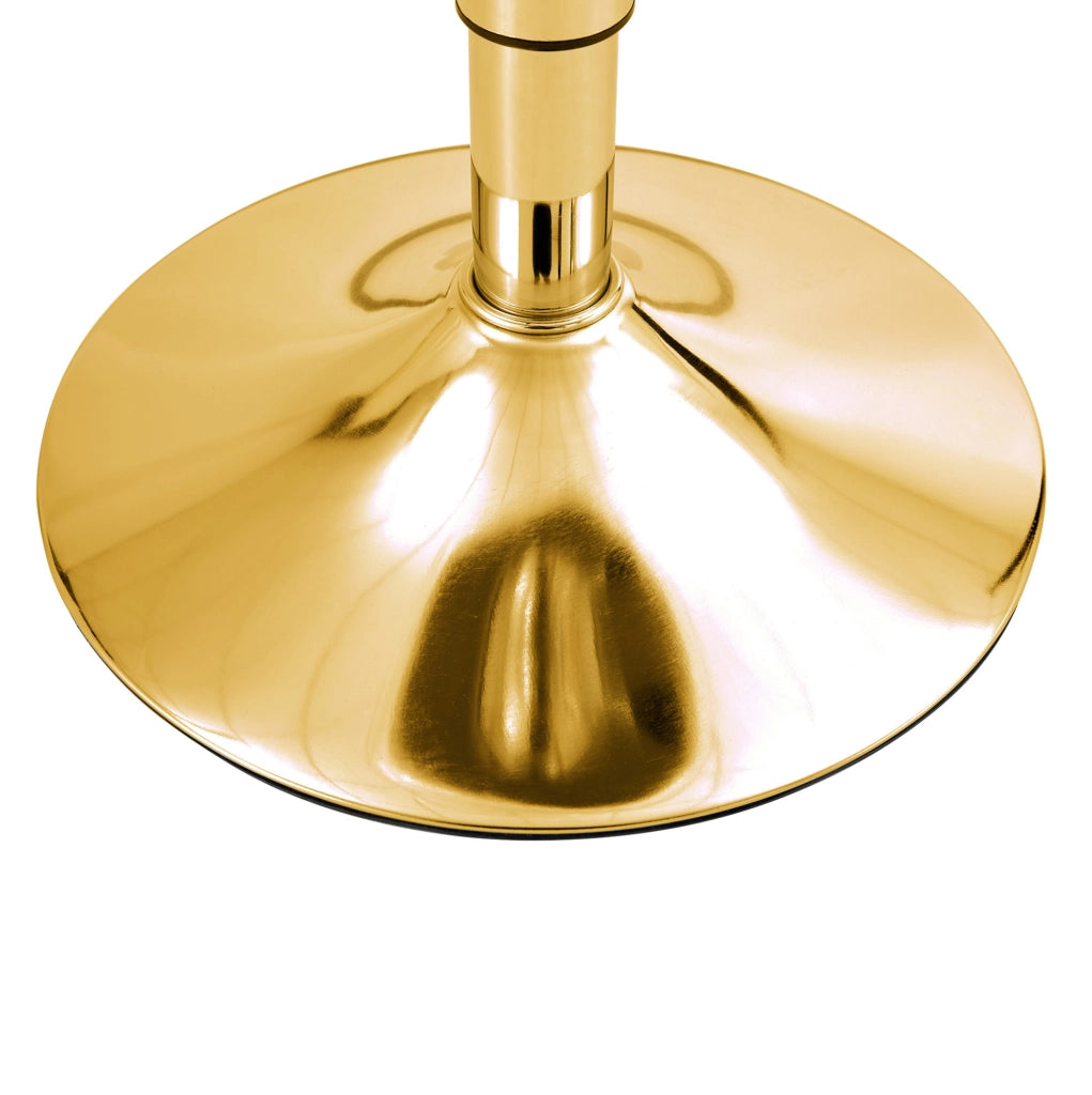 Set 2 sgabelli da bar regolabili 82-104 cm con schienale trasparente e base oro