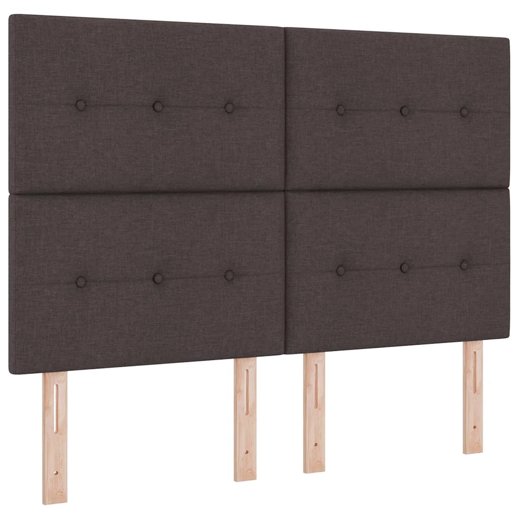 Letto a molle con materasso Marrone Scuro 140 x 190 cm Tessuto 3341829