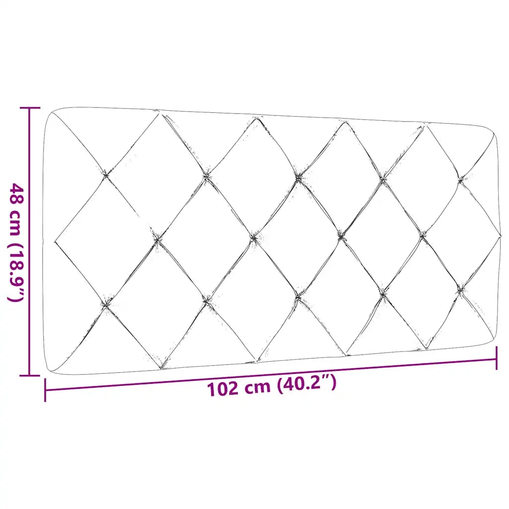 Coussin de tête de lit gris clair 100 cm tissu