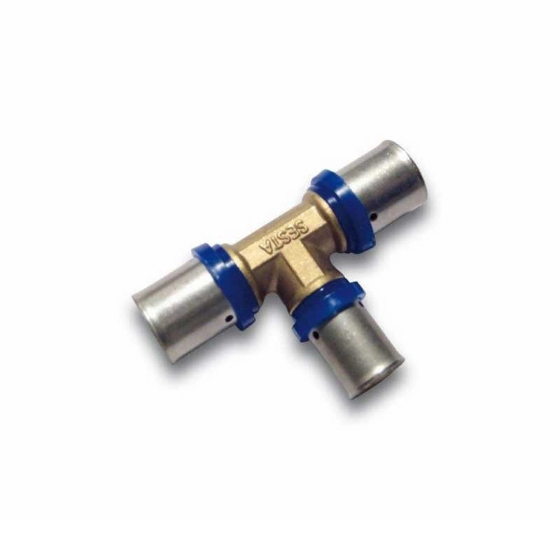 Tee doppia ridotta per tubo multistrato : Diametro - 20X16X16