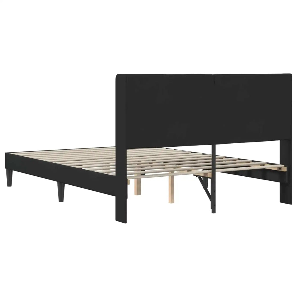 Letto matrimoniale | Letto per adulti | Struttura del letto con testiera Nero 120 x 200 cm Velluto