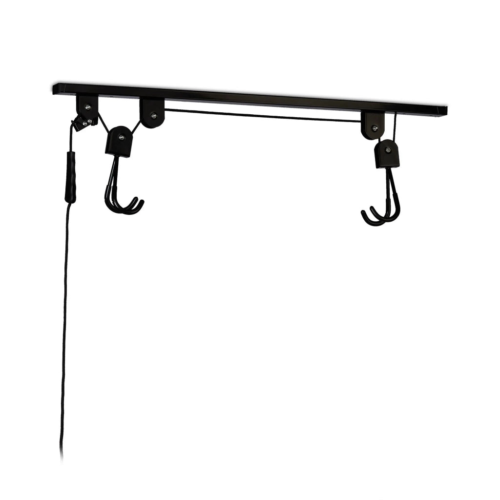 Pratico sollevatore per biciclette da soffitto per garage 14 m, capacità fino a 4 m, in gomma nera 13_0009652