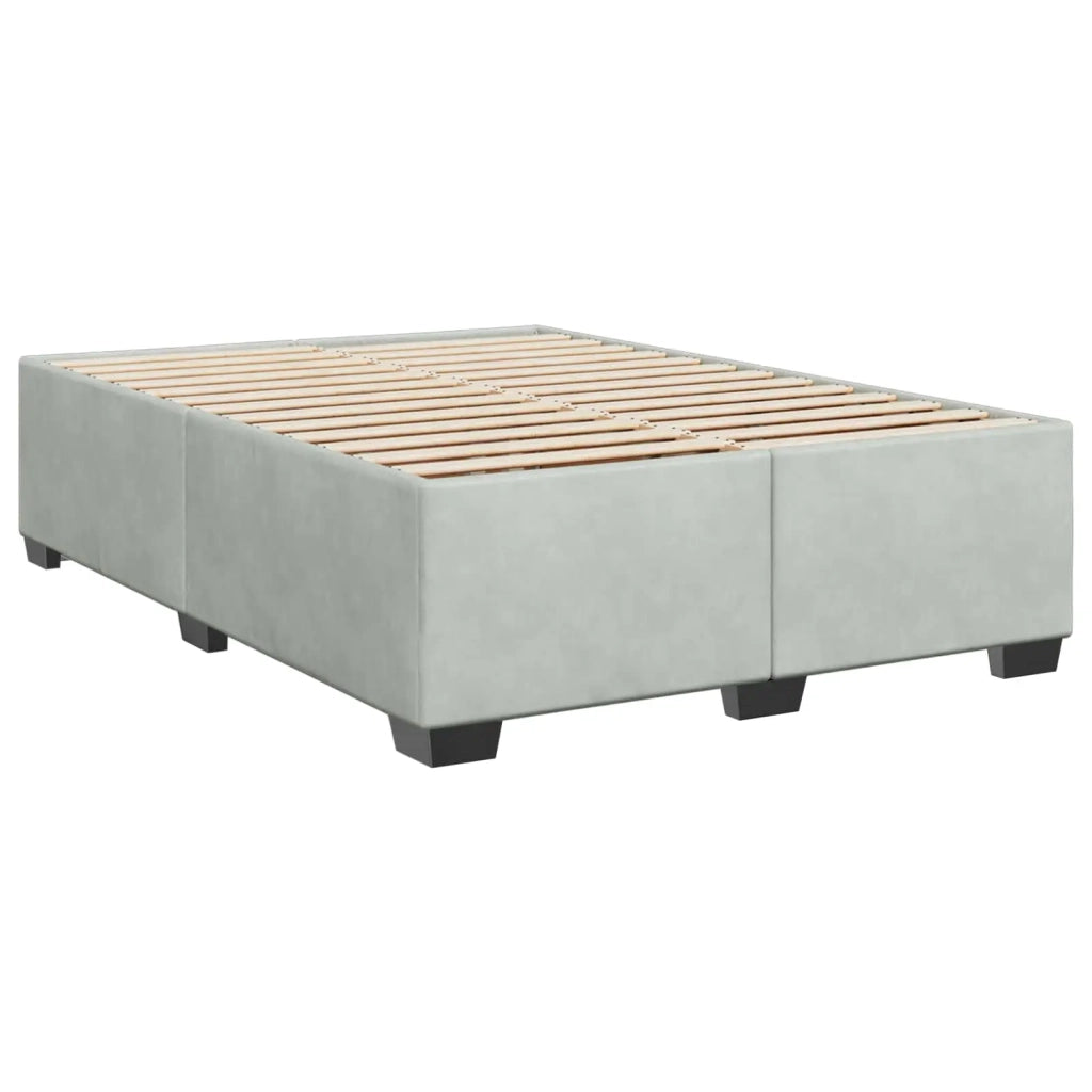 Letto con Box Spring, Materasso e LED Grigio Chiaro Velluto 3452216