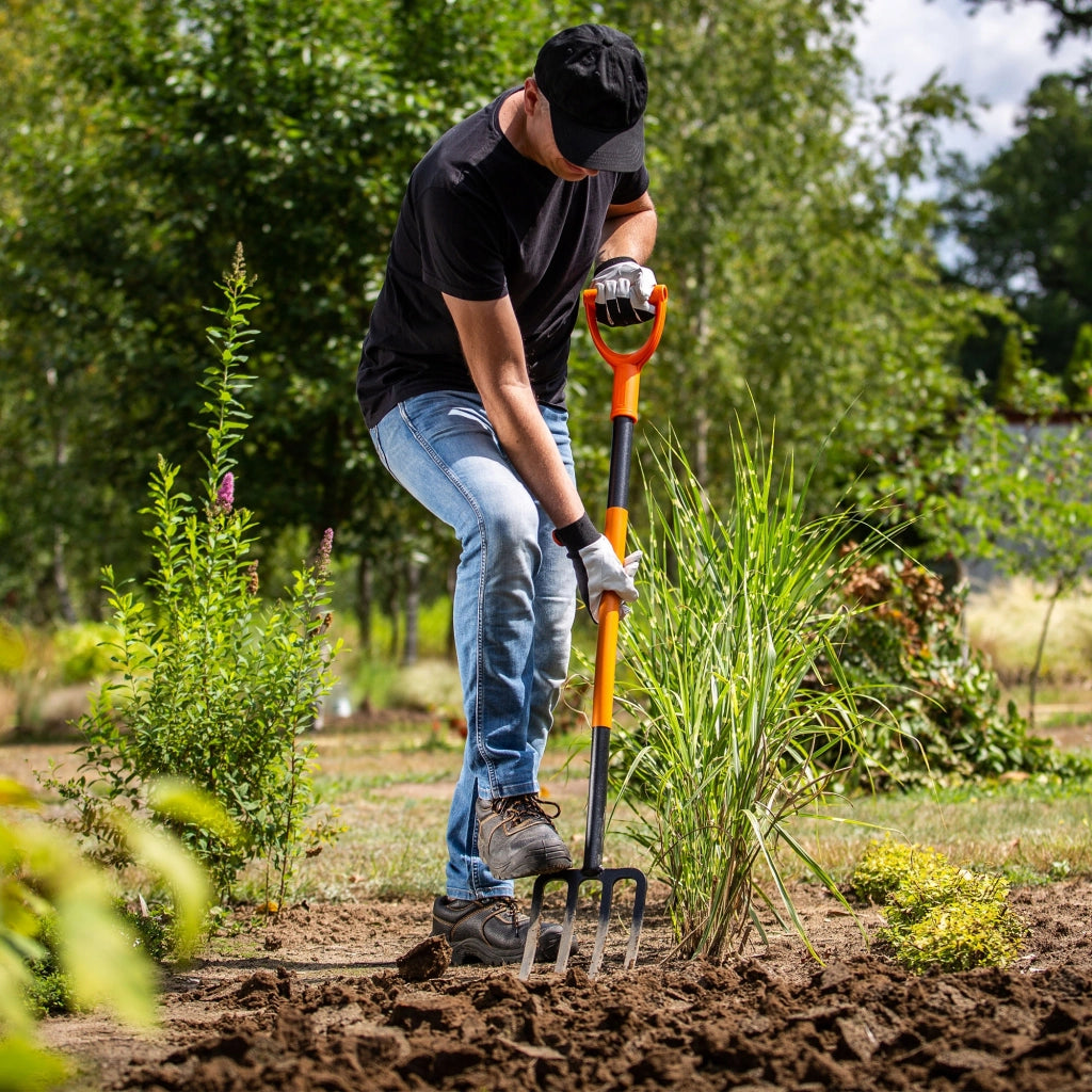 Forca da giardino KADAX a 4 punte, in metallo temprato, 122 cm