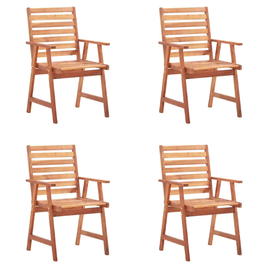 Sedie da Pranzo da Esterni con Cuscini 4 pz Massello di Acacia 3078339