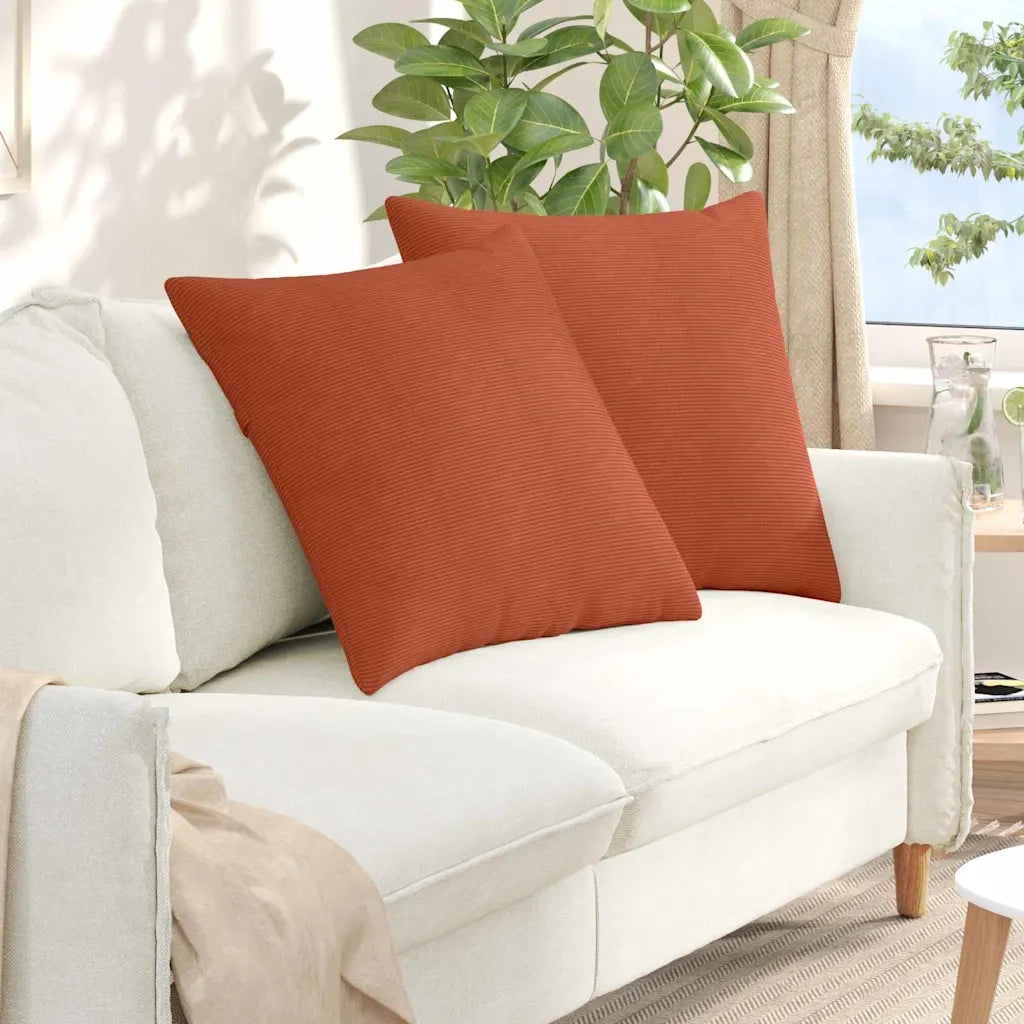 Cuscini da Divano 2 pcs Rosso Arancio 80 x 80 cm 42014082