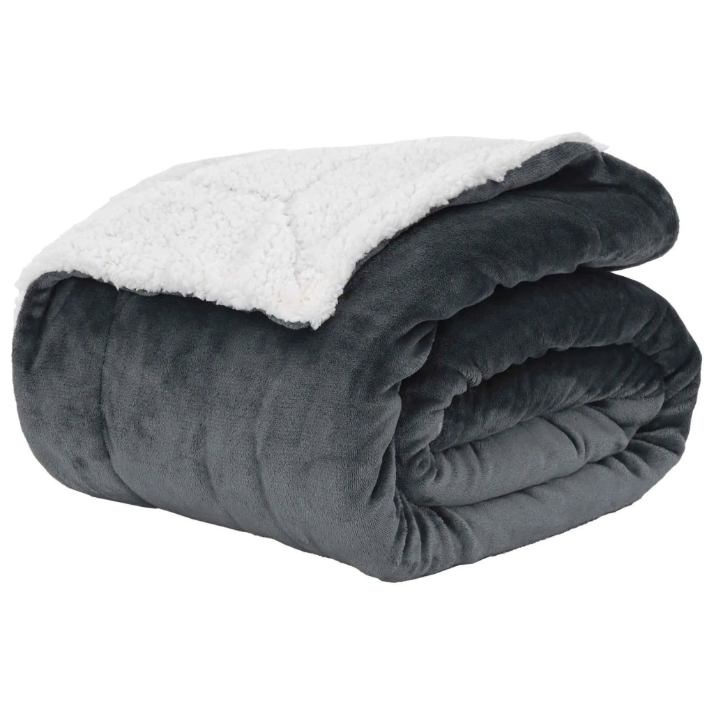 Coperta Grigio scuro 240 x 270 cm Panno 42016984