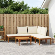 6 pz Legno massiccio di acacia e corda Naturale 3407704