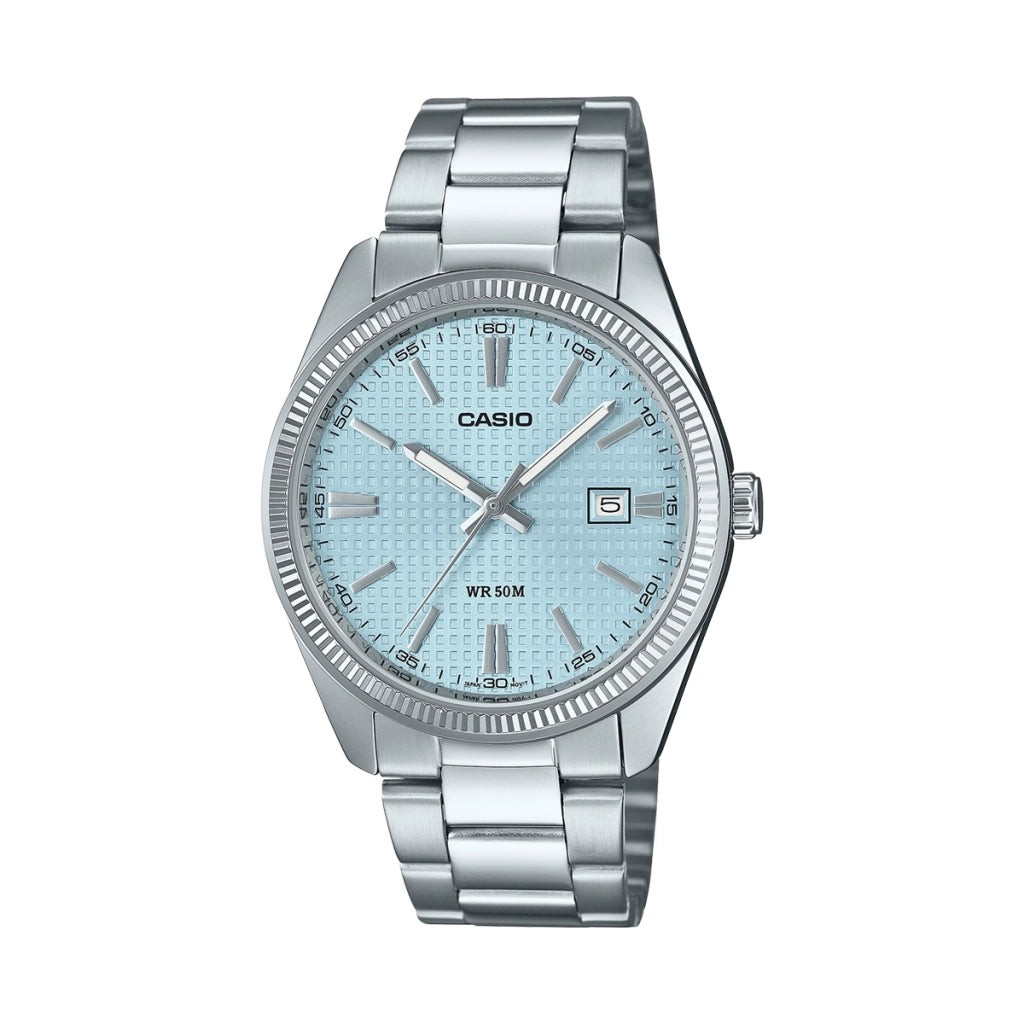 CASIO COLLECTION Mod. DATE - GOLF BALL DIAL - LIGHT BLUE