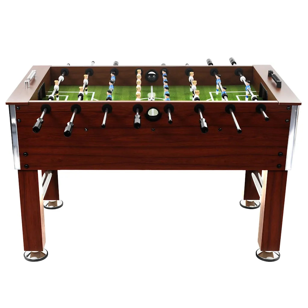 Tavolo Calcio Balilla in Acciaio 140x74,5x87,5 cm Marrone 91439