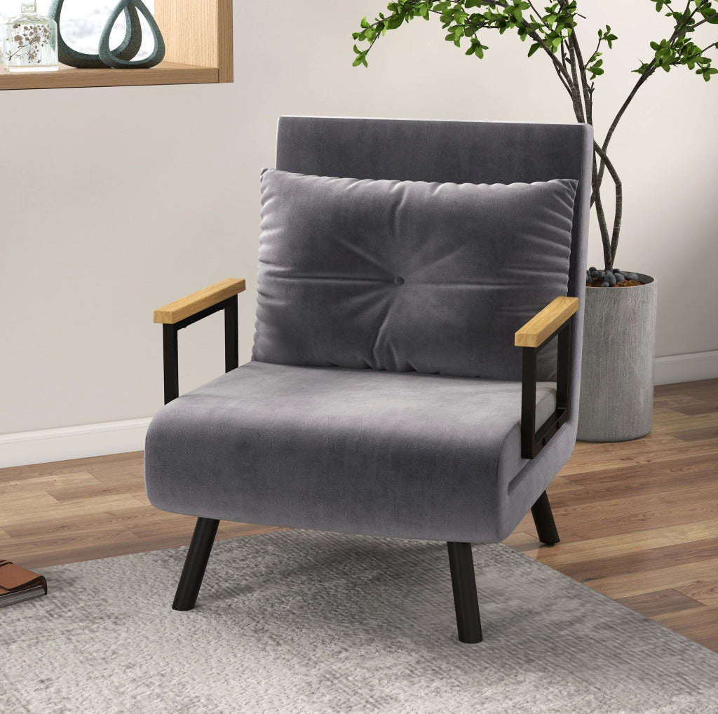 Poltrona letto reclinabile grigio scuro