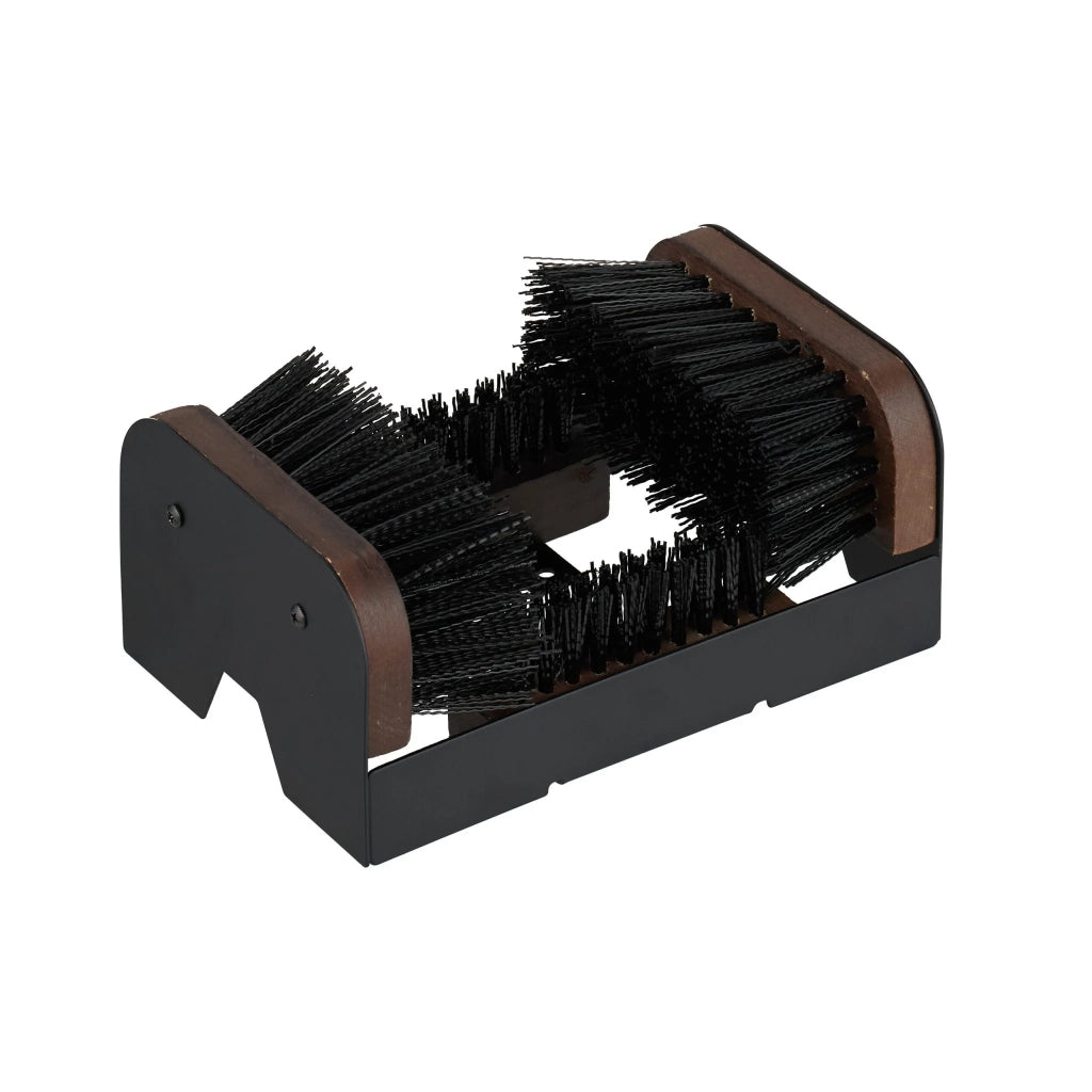 Pulisci scarpe con spazzole antiscivolo da esterno 40 x 30 x 20 cm in legno nero 13_0017746