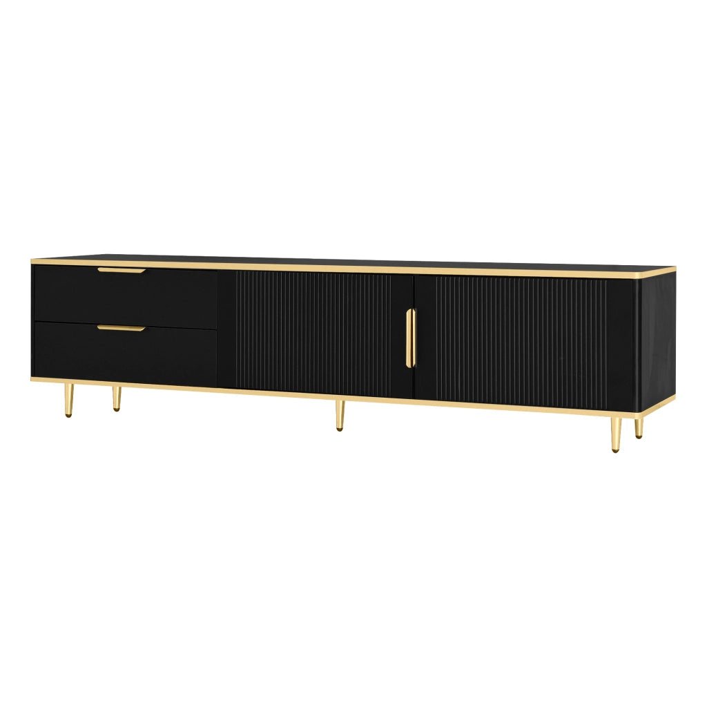 Mobile TV nero e oro 170 cm