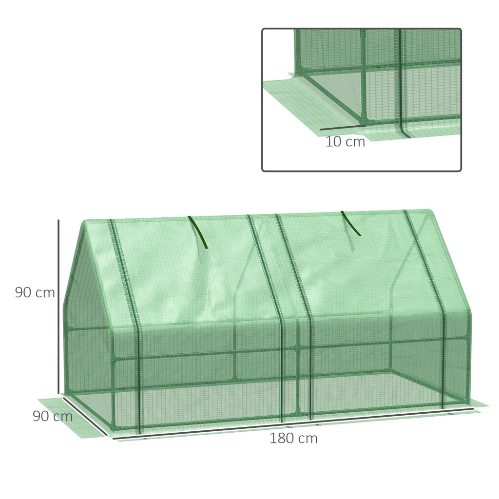 SERRA 180x90x90 cm in acciaio e PE verde
