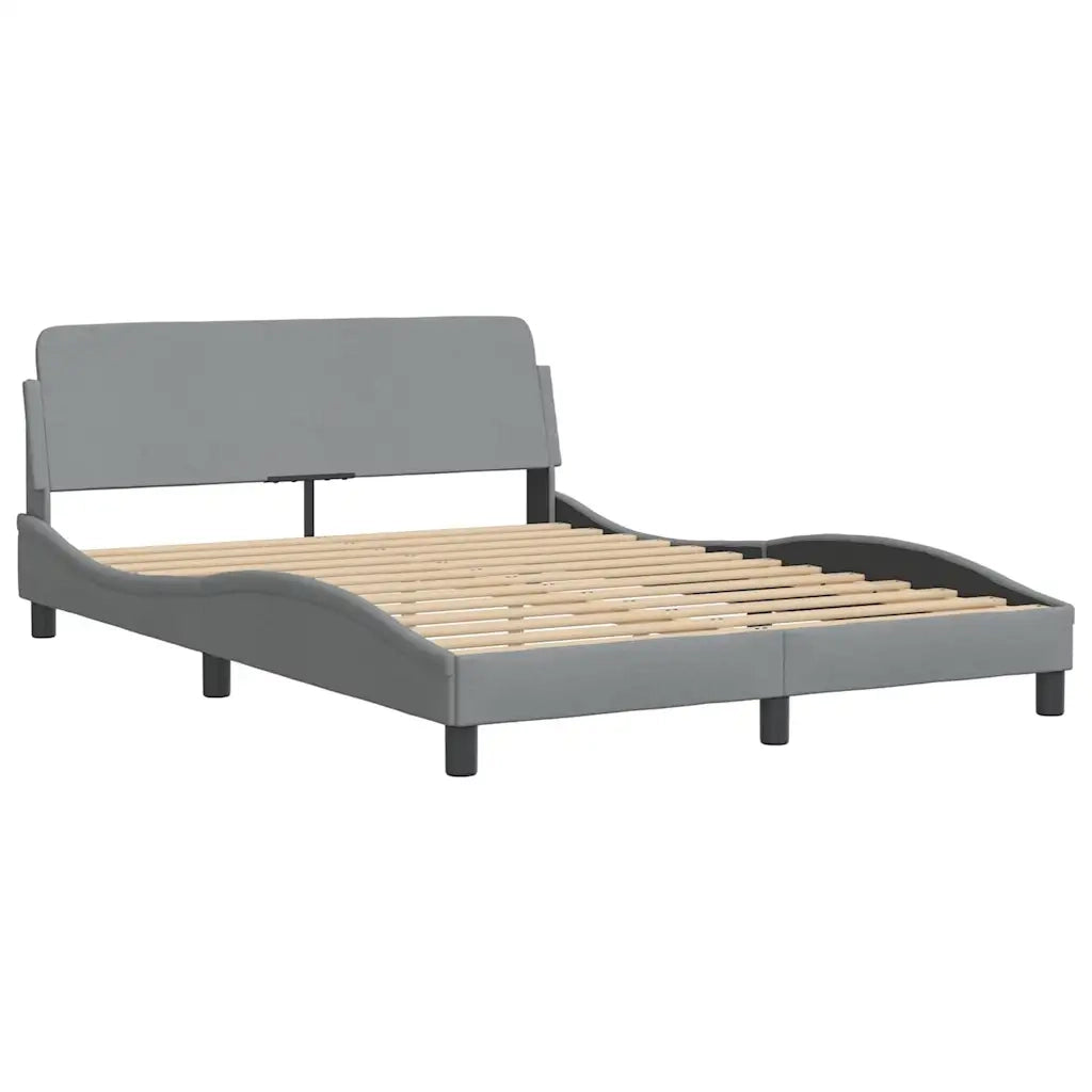 Giroletto-Struttura Letto Dover Grigio Chiaro 120x200 cm Tessuto