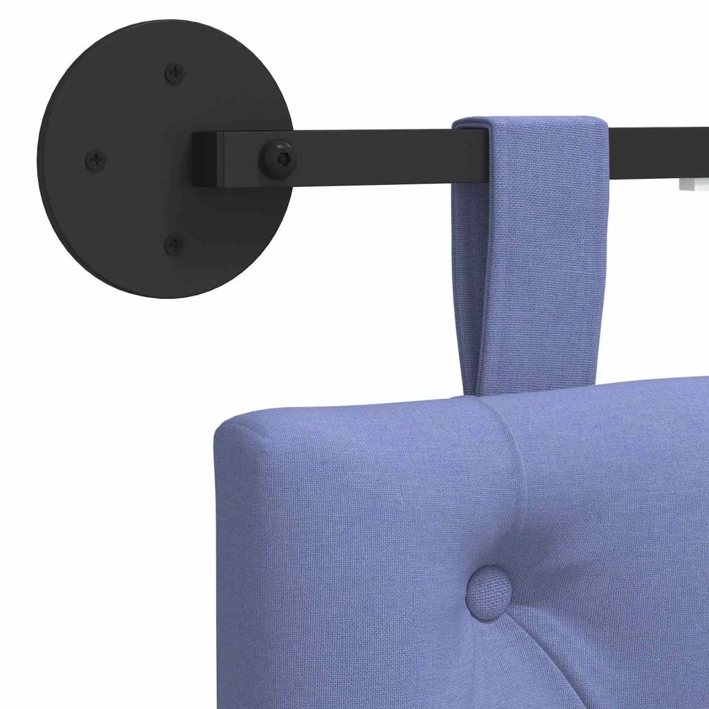 Testiera | Testata sospesa Con luce LED Blu jeans Tessuto