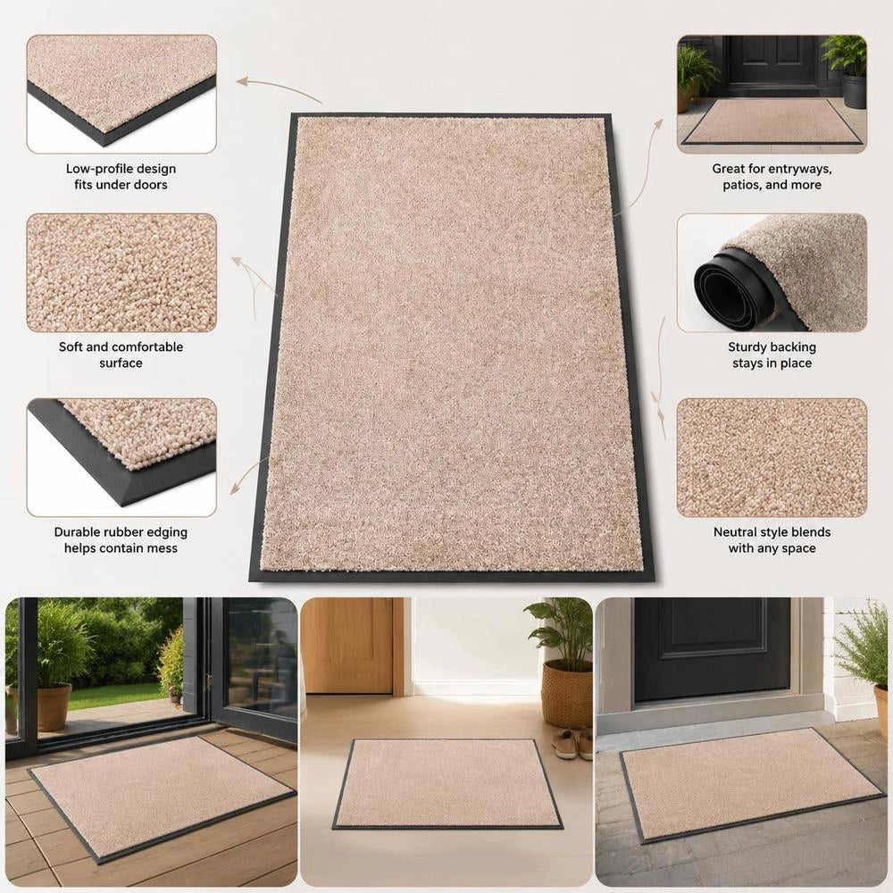 Beige Doormat 80x120 Cm