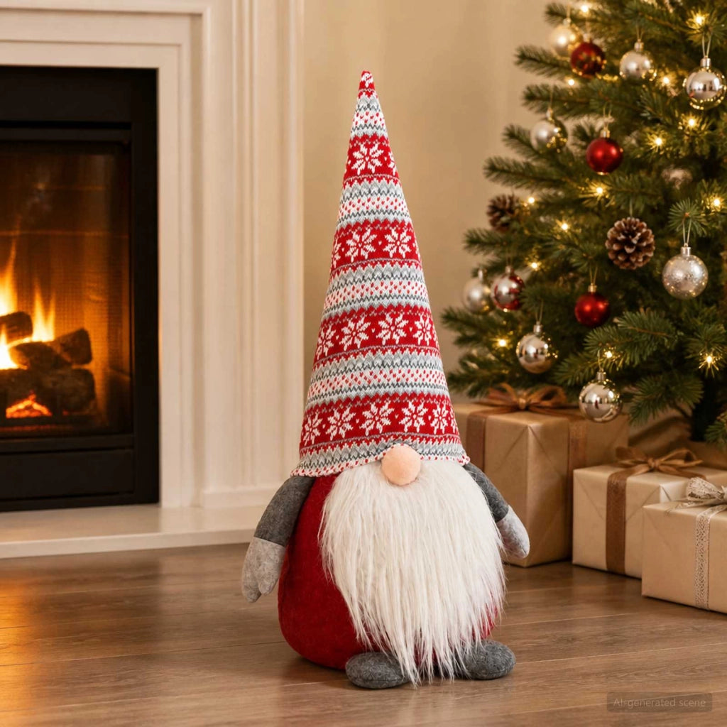 Gnomo di Natale Rosso 60 cm Poliestere 42050774