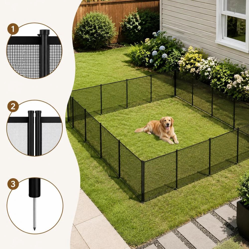 Pool Fence, 1.21 X 21.95 M Removable Child Safety Pool Fence, Easy DIY Installation, Swimming Pool Fence, 340 G Teslin PVC Pool Fence Net, Protects Children And Pets