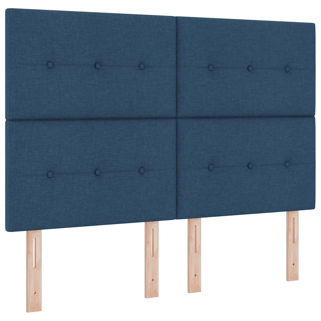 Struttura del letto con testiera Blu 140 x 190 cm Tessuto 3344731