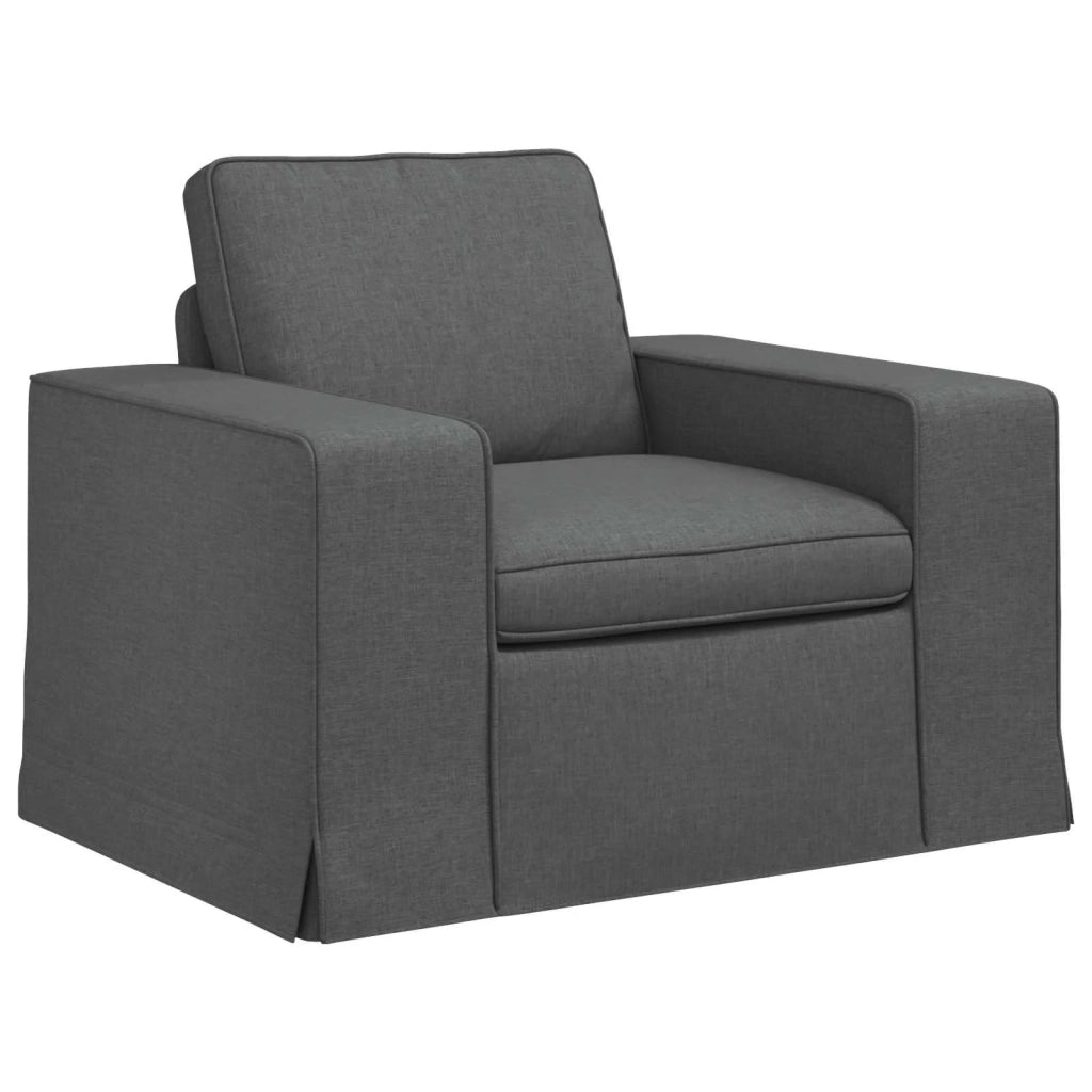 Set di divani 2 pcs Grigio scuro 162 x 80 x 82 cm Tessuto 3407501