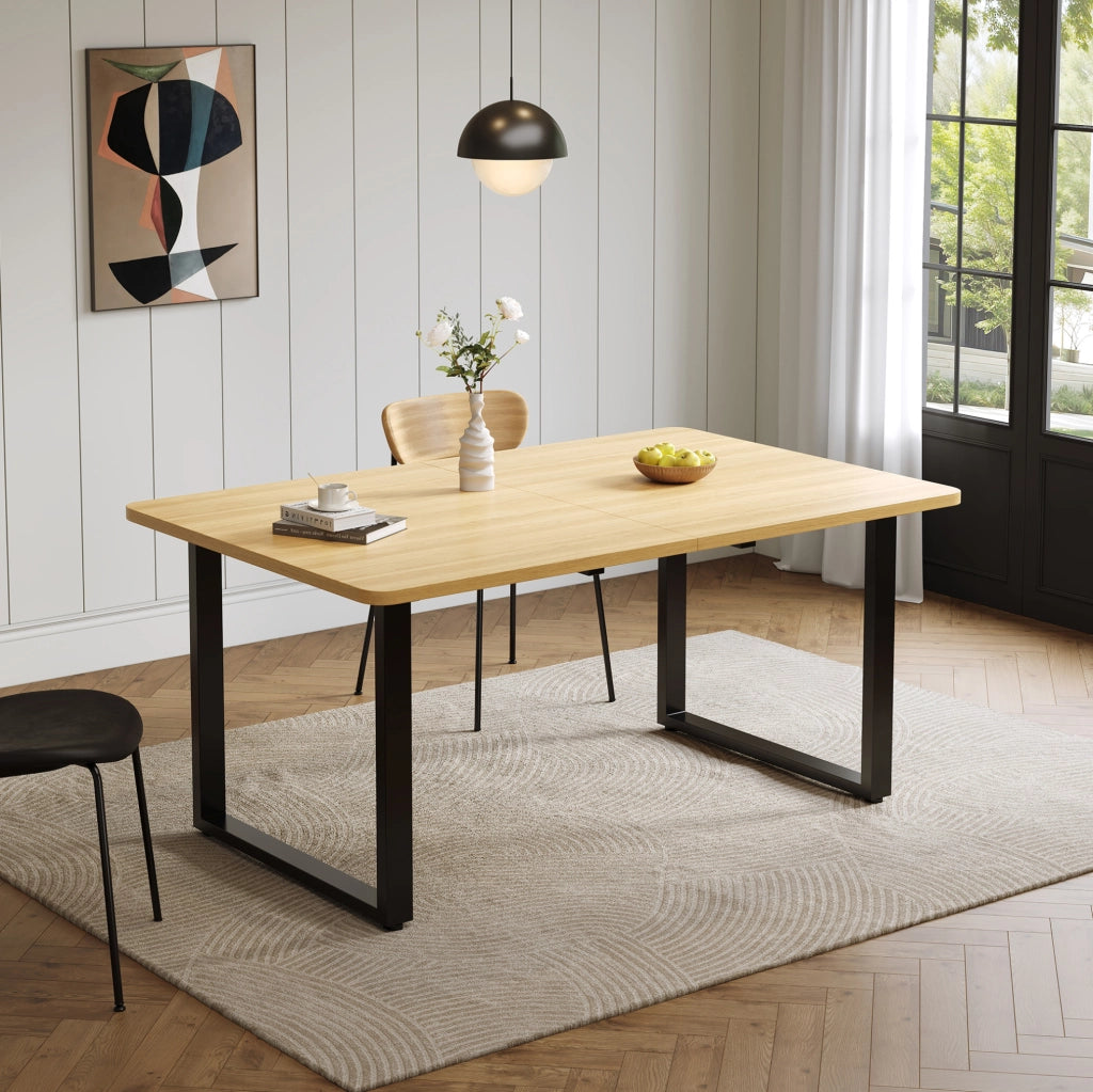Tavolo da pranzo allungabile in MDF rovere 140-220 cm