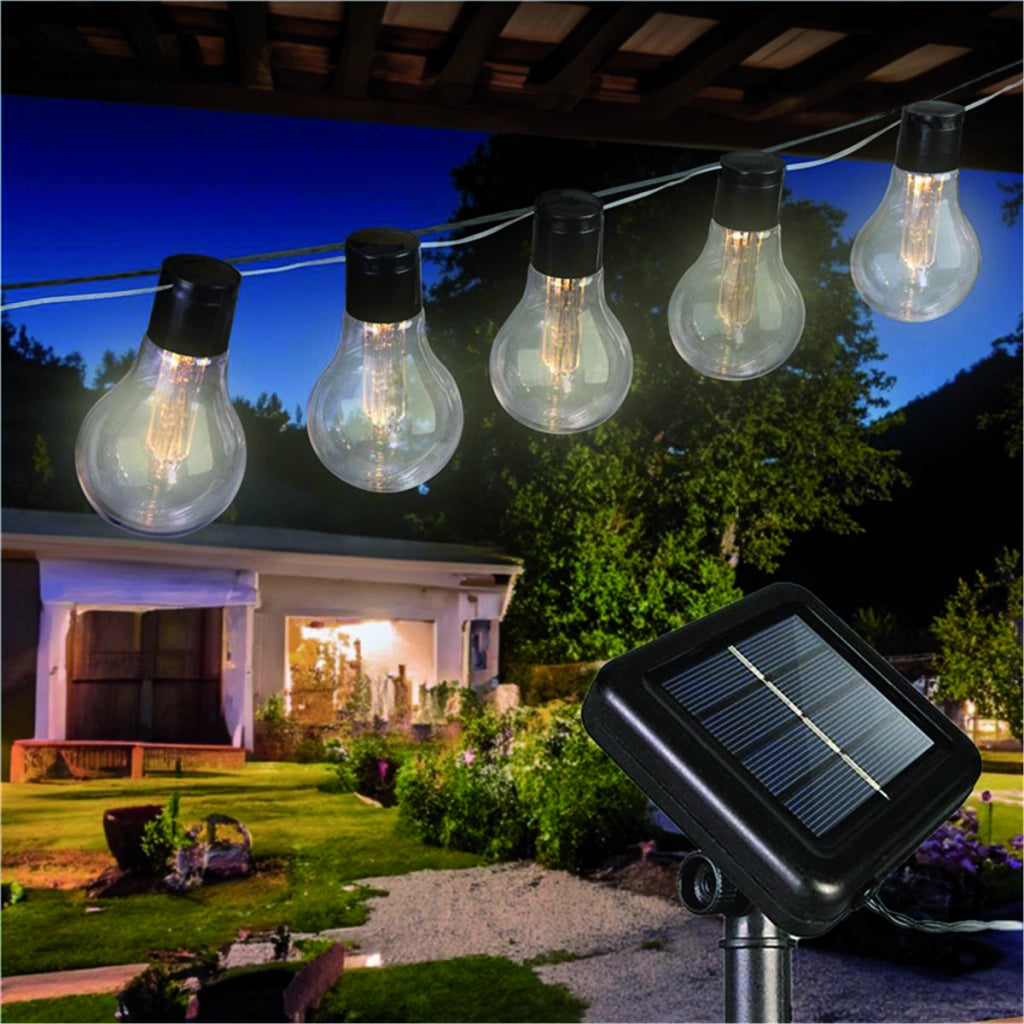 Suprema CATENA LUMINOSA SOLARE, 20 led, 6W, mt. 5x20 luci, luce calda