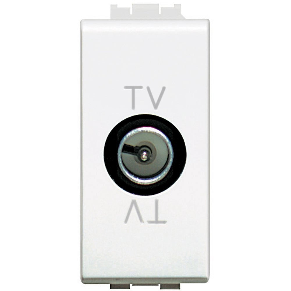 BTicino SN4202PF Presa TV Passante, Bianco