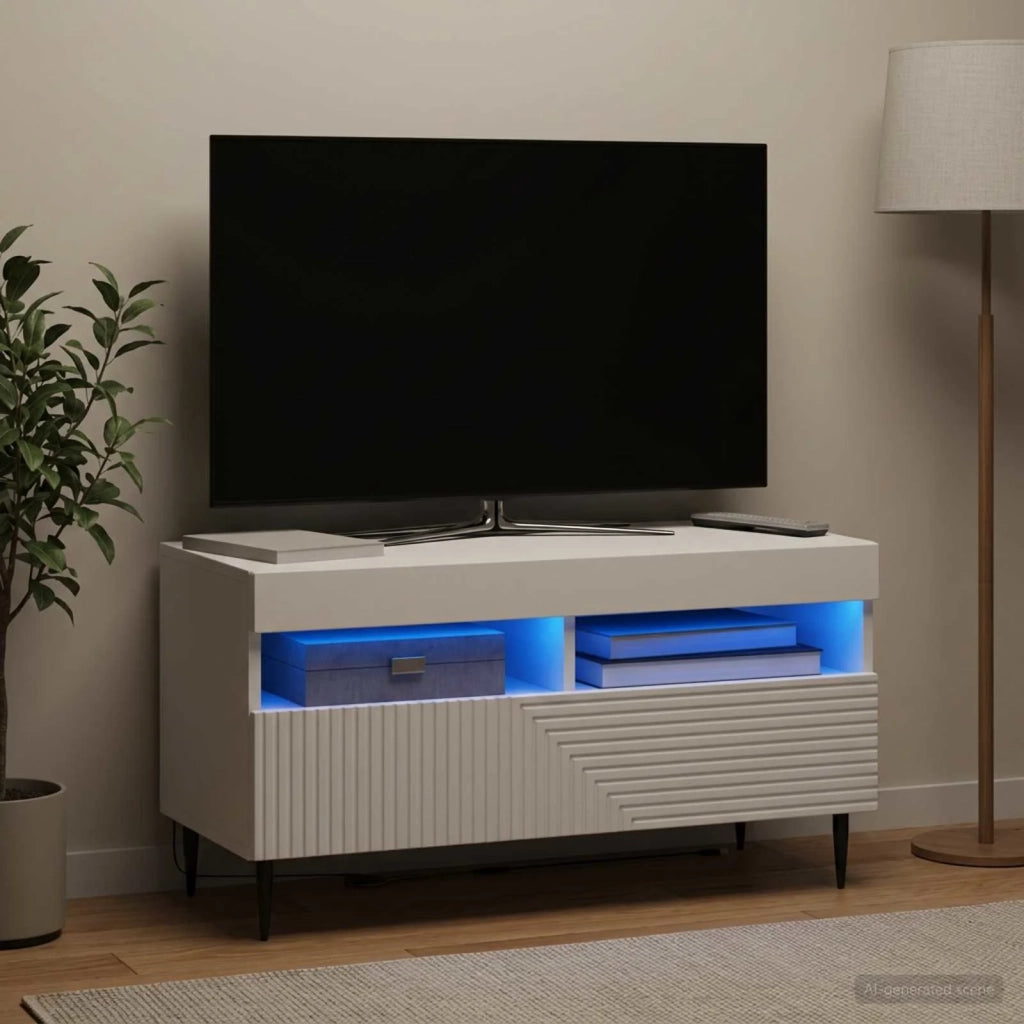 Mobile TV LED HAARLEM 81 x 35 x 43 cm Bianco 896995