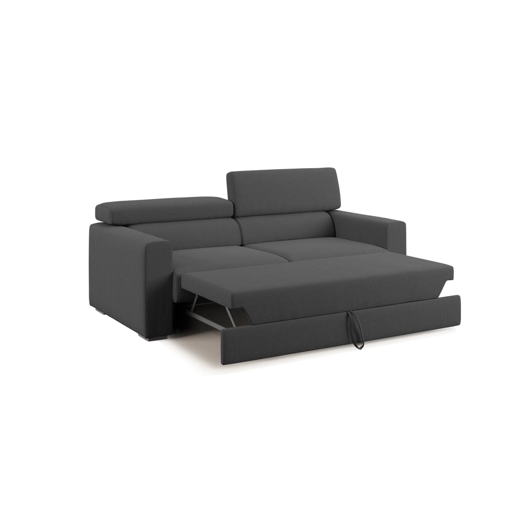 Dylan Divano con pouf estraibile 158 cm antracite