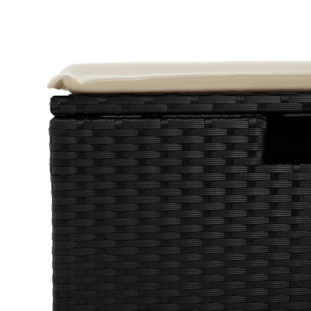 Set Divani da Giardino con Cuscini 8 pz Nero in Polyrattan 3325712