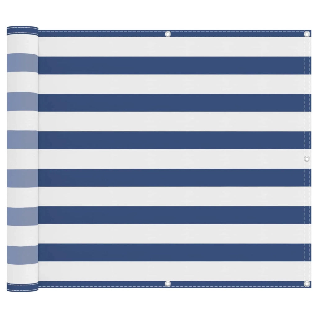 Schermo da balcone | Paravento da Balcone Blu e Bianco 100 x 500 cm