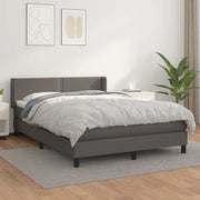 Giroletto a Molle con Materasso Grigio 140x190 cm in Similpelle 3130719