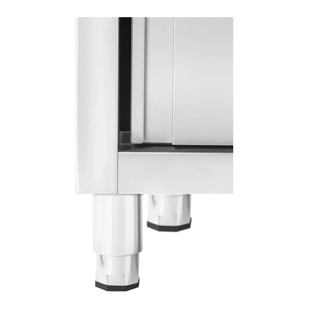 Lavello professionale in acciaio inox su mobile base con lavello in acciaio inox (1 vasca: 400 x 400 x 240 mm altezza paraschizzi: 100 mm piedini regolabili) 14_0005022