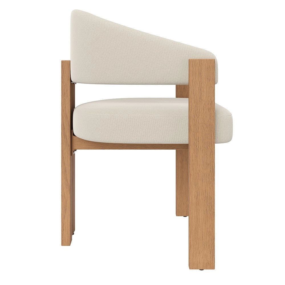 Set 4 Sedie da Pranzo ¨C Minimal ¨C Imbottite, Gambe Metallo Effetto Legno, per Sala Soggiorno Cucina